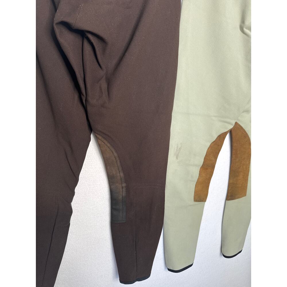 Vintage 1980s Harry Hall London Riding Breeches 28L Leather Patch Set 28L - Picture 9 of 14